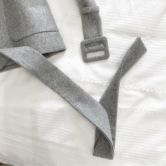 NWOT HARMONY PARIS GREY 100% WOOL BELTED SINGLE BUTTON CLOSURE BLAZER - Picture 14 of 14